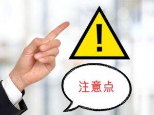 見逃し厳禁ポイントと注意点