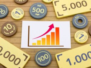 上昇グラフとお金