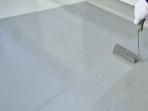 ベランダ防水(トップコート)の様子